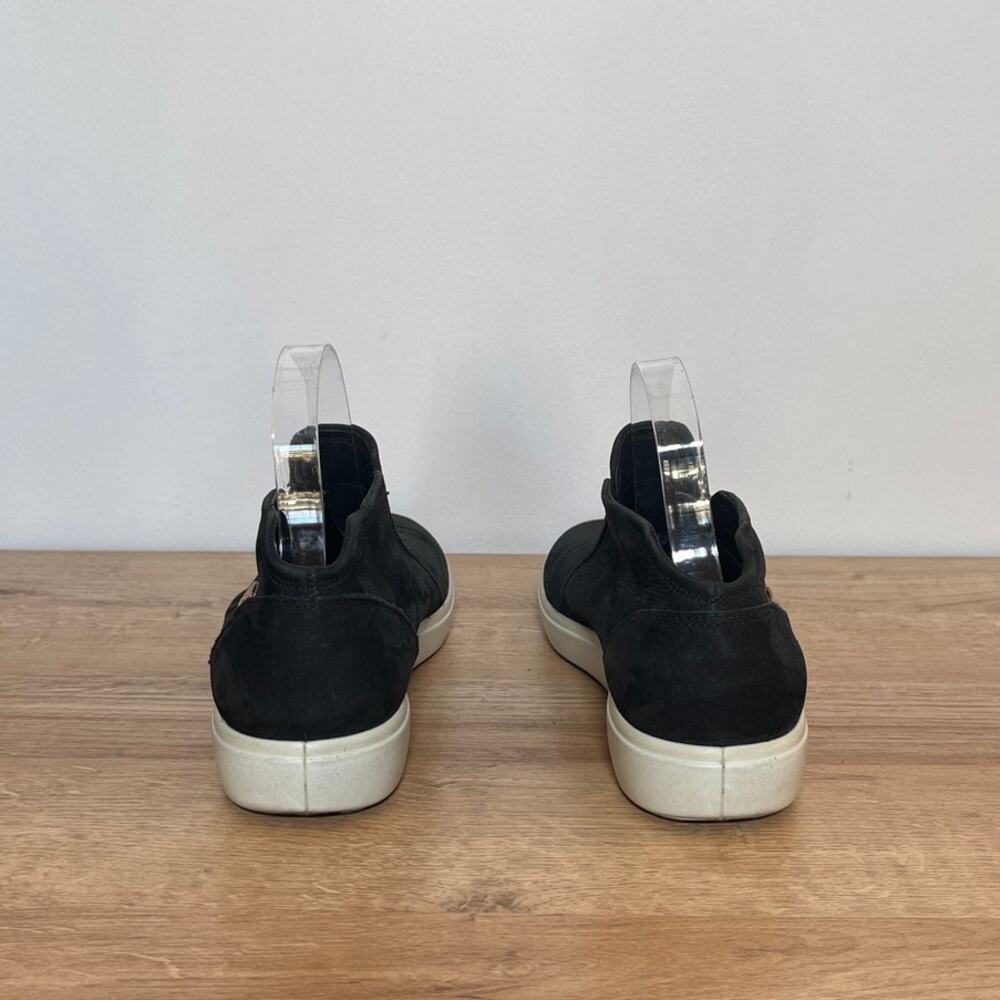 ECCO Womens Soft 7 Nubuck Suede Leather Zip Bootie Black Size 10 Comfort Sneaker - Picture 4 of 7